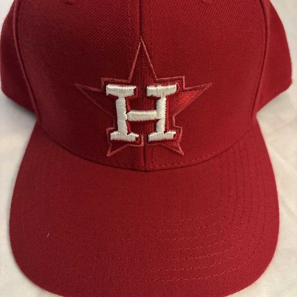 Houston Astros Hat Red Star Logo Strap 47 Brand Red MLB‎ OSFA Vintage